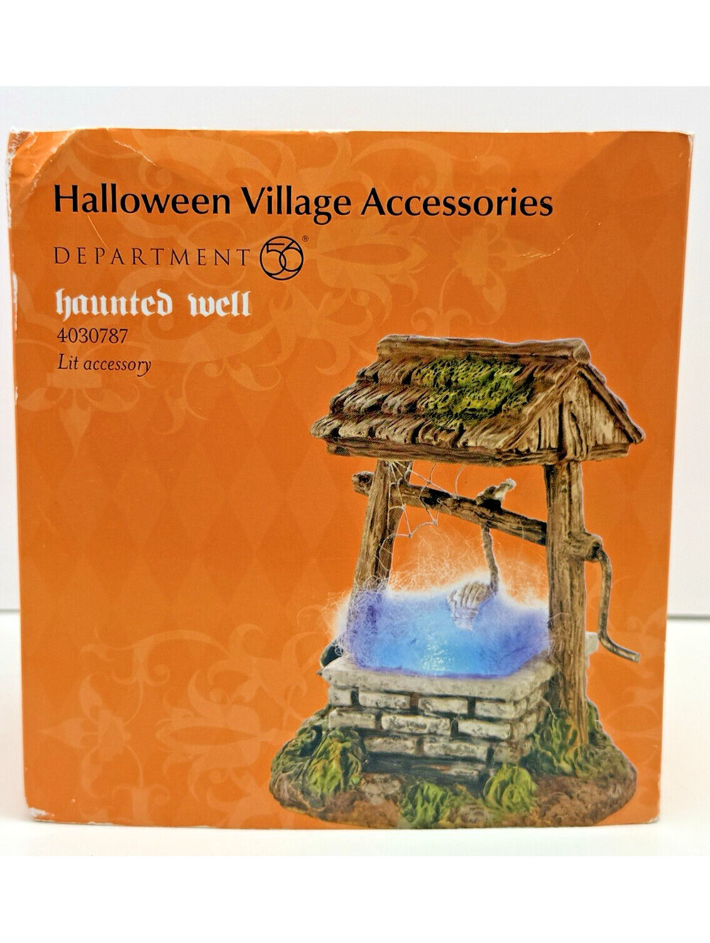 Dept 56 Halloween Village Haunted Well Light Up WORKS Battery inc 2013 #4030787